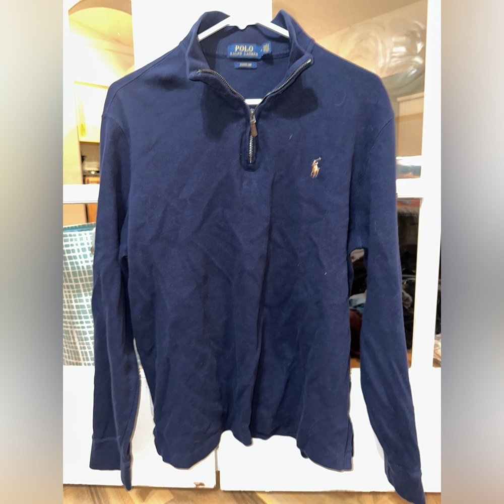 Vintage Polo by Ralph Lauren half zip sweater; excellent condition roomy M size
